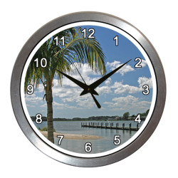 Palm on Rehoboth Bay Beach Clock