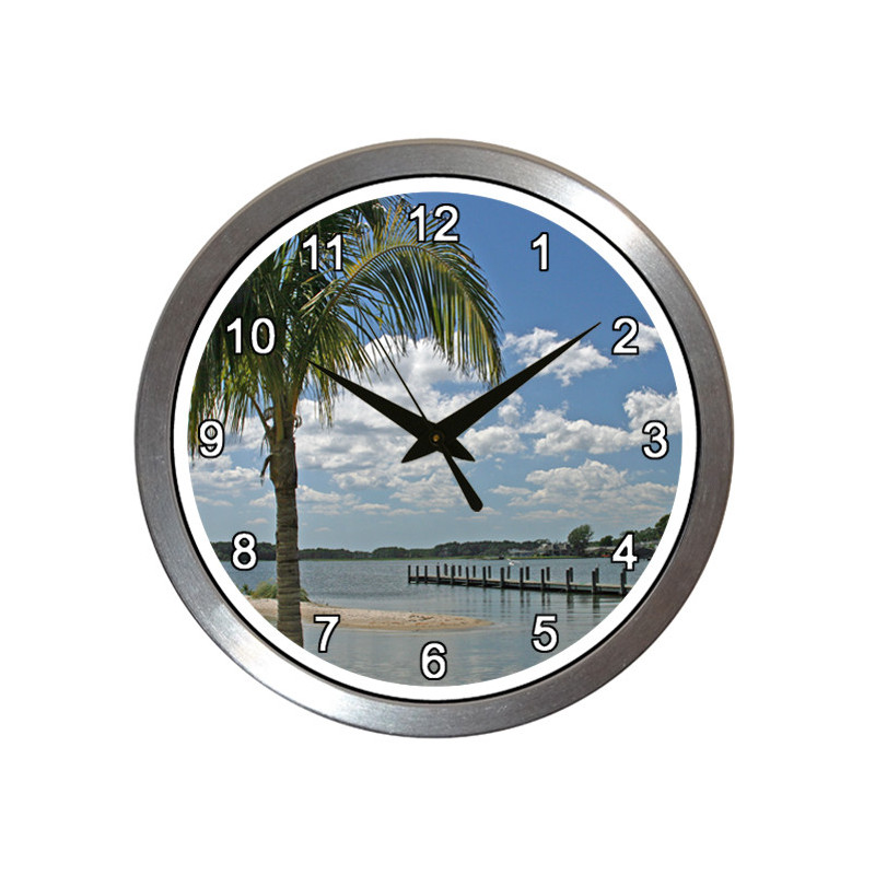 Palm on Rehoboth Bay Beach Clock