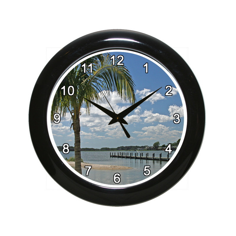 Palm on Rehoboth Bay Beach Clock