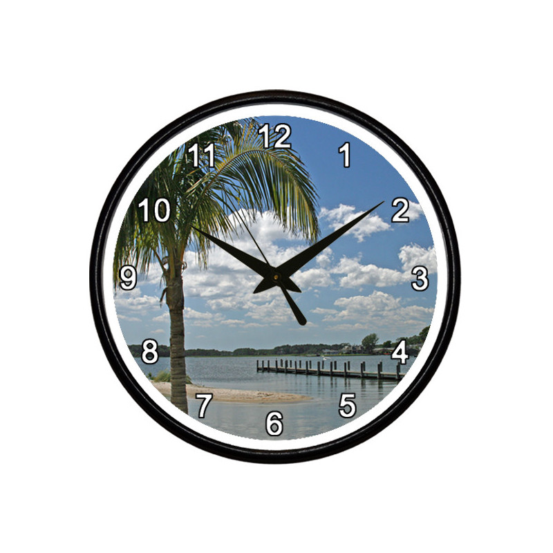 Palm on Rehoboth Bay Beach Clock