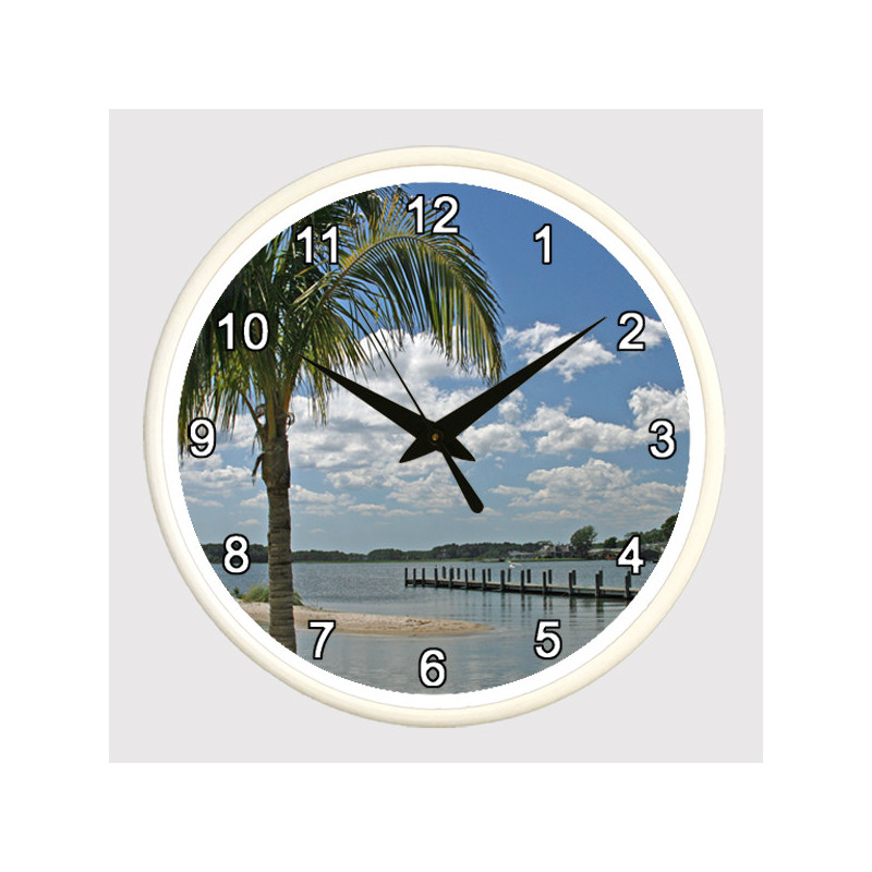 Palm on Rehoboth Bay Beach Clock