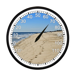 BeachClocks - Footprints in the Sand Thermometer