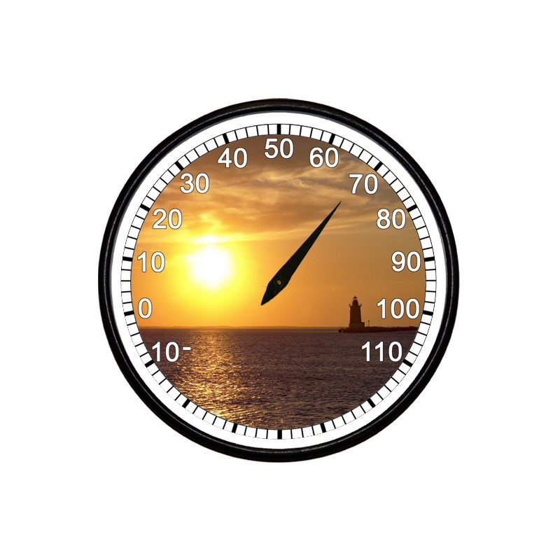 BeachClocks - Lighthouse Sunset Thermometer