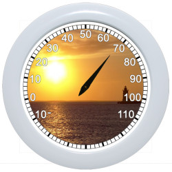 BeachClocks - Lighthouse Sunset Thermometer