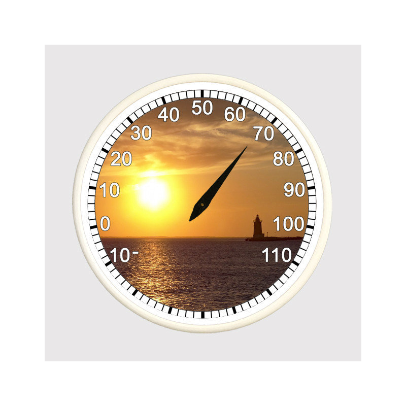 BeachClocks - Lighthouse Sunset Thermometer