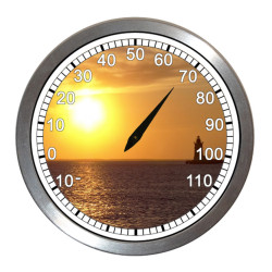 BeachClocks - Lighthouse Sunset Thermometer