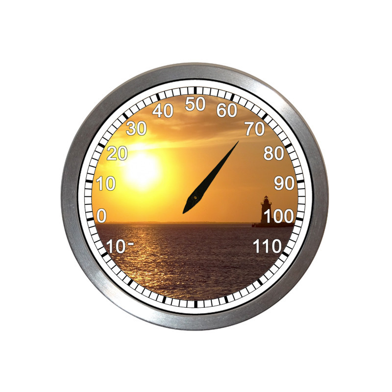 BeachClocks - Lighthouse Sunset Thermometer