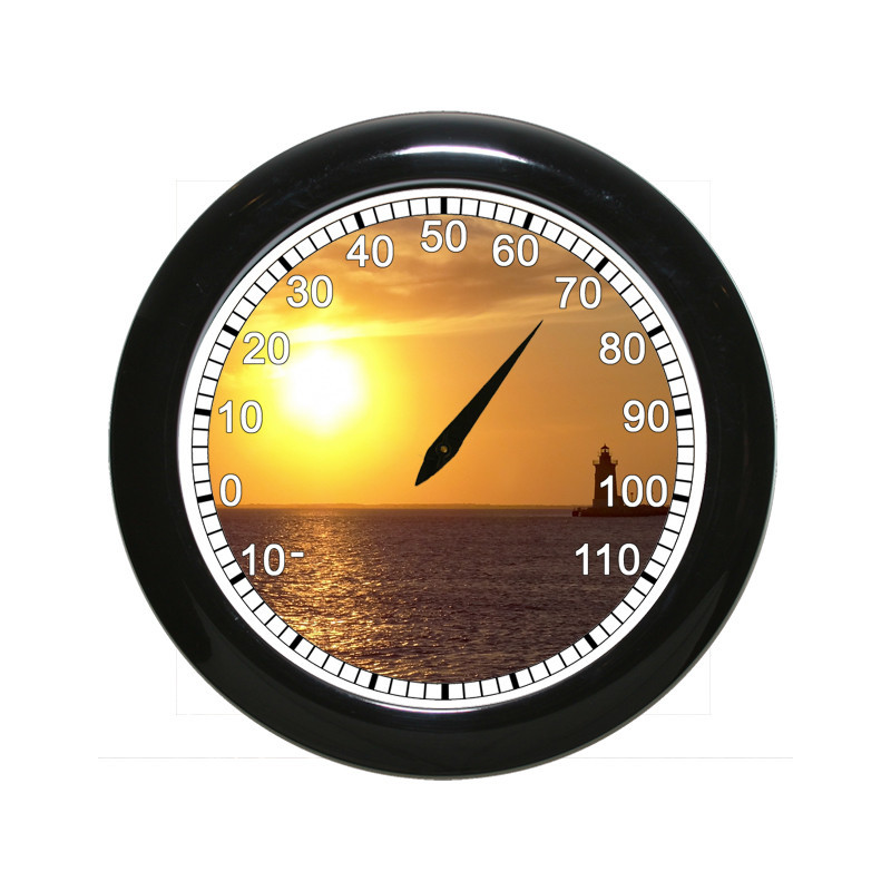 BeachClocks - Lighthouse Sunset Thermometer