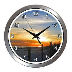Gulf Sunset  Beach Clock