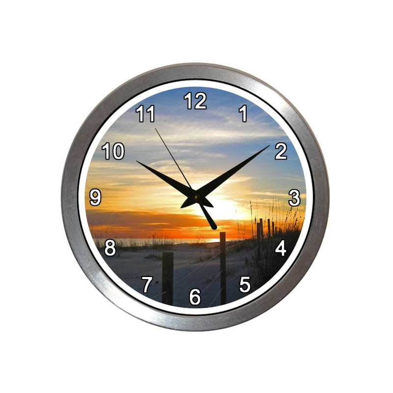 Gulf Sunset  Beach Clock