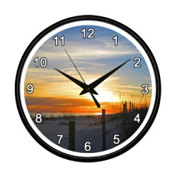 Gulf Sunset  Beach Clock