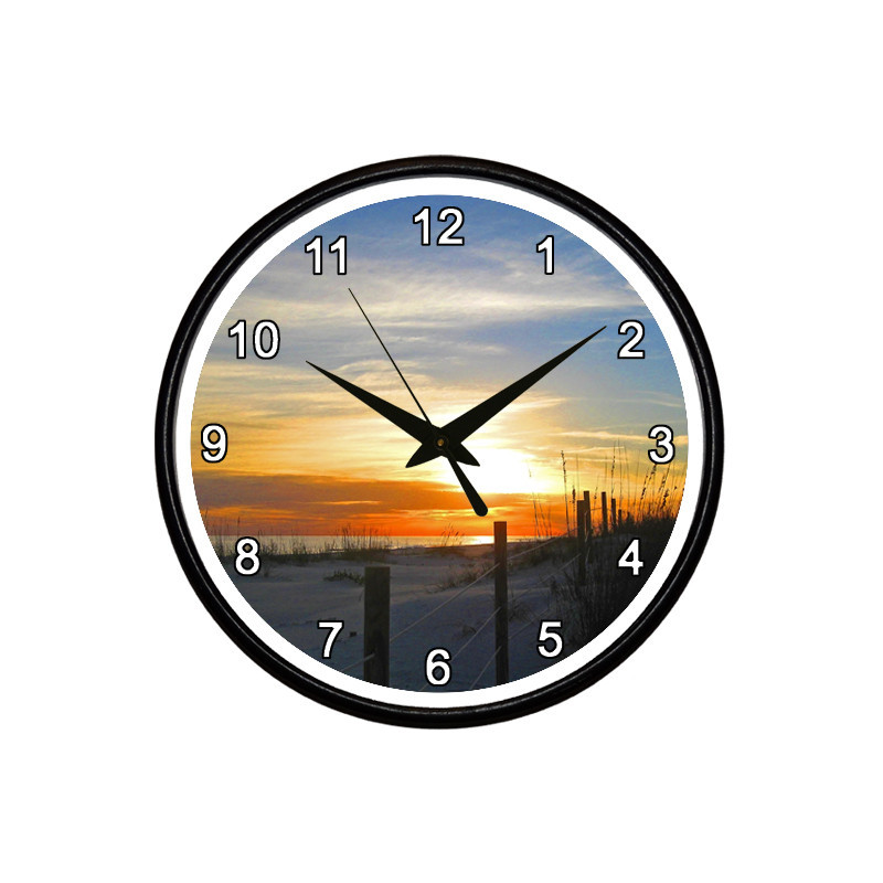 Gulf Sunset  Beach Clock