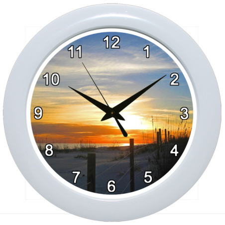 Gulf Sunset  Beach Clock