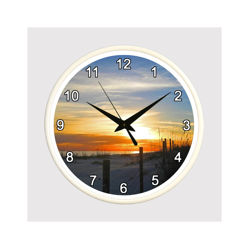 Gulf Sunset  Beach Clock