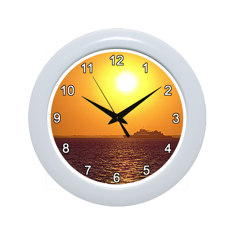 Ferry Boat Sunset Clock