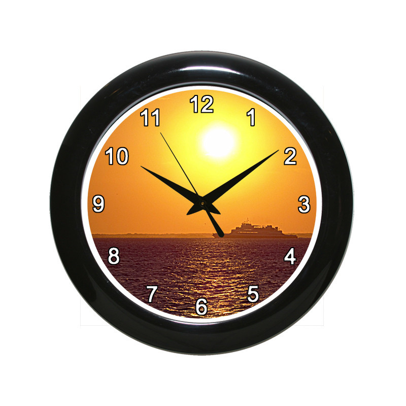 Ferry Boat Sunset Clock